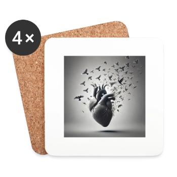 Liberated emotions - Coasters (set of 4) - white - Front
