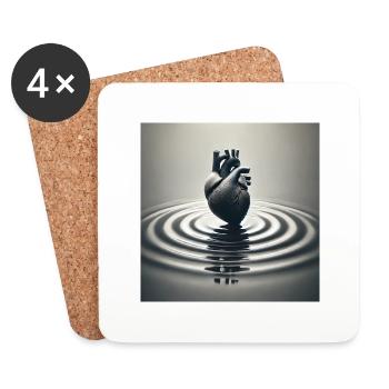 Sunken - Coasters (set of 4) - white - Front