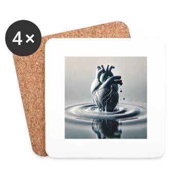 Melting longing - Coasters (set of 4) - white - Front