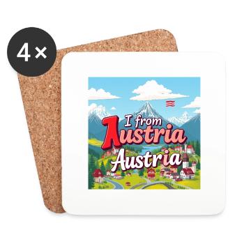 Österreich III - Untersetzer (4er-Set) - Weiß - Vorne