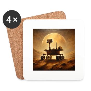 Rover sur Mars : la découverte commence - Dessous de verre (lot de 4) - blanc - Devant