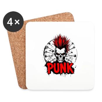 Punk - Untersetzer (4er-Set) - Weiß - Vorne