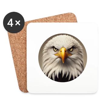 Bald eagle - Coasters (set of 4) - white - Front