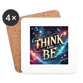 Think and be - Untersetzer (4er-Set) - Weiß - Vorne