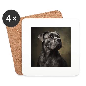 Cane Corso - Untersetzer (4er-Set) - Weiß - Vorne