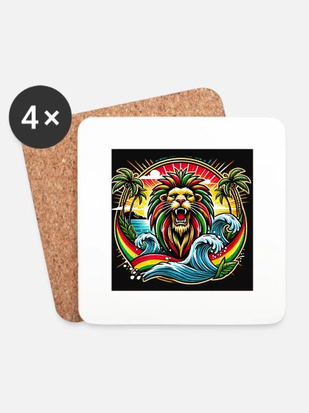 THE KING - Coasters (set of 4) - white