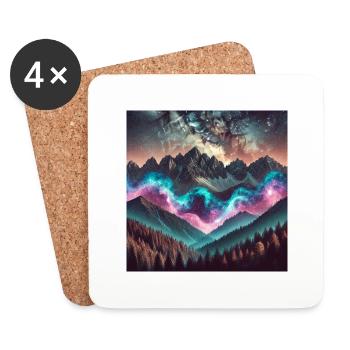 Surreal cityscape - Coasters (set of 4) - white - Front