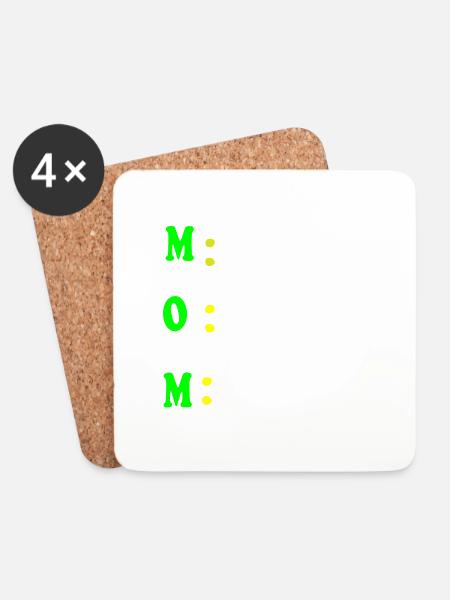 Mother's Motivation Design - Coasters (set of 4) - white
