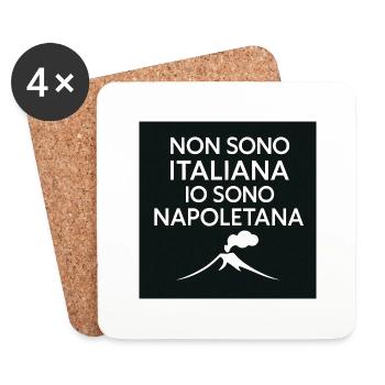 Napoli - not Italian, I'm Neapolitan - Coasters (set of 4) - white - Front