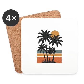 Beach 01 - Untersetzer (4er-Set) - Weiß - Vorne