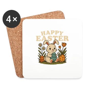 Osterhase - Untersetzer (4er-Set) - Weiß - Vorne