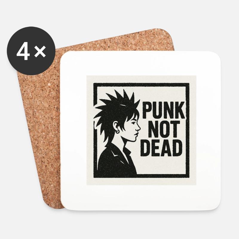 Punk 2 - Untersetzer (4er-Set) - Weiß