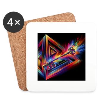 Keys, power in secret - Coasters (set of 4) - white - Front