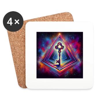 The Lost Key - Coasters (set of 4) - white - Front