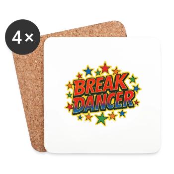 Break Dance Funfair - Coasters (set of 4) - white - Front