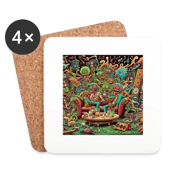 Qu’est-ce que c’est ? - Dessous de verre (lot de 4) - blanc - Devant