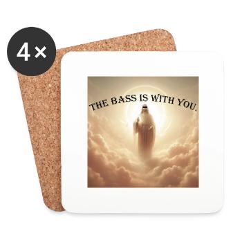 The Bass Is With You - Untersetzer (4er-Set) - Weiß - Vorne