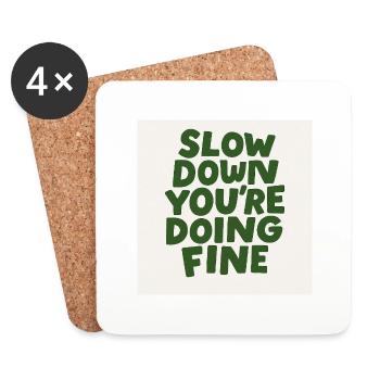 Slow Down Vibes - Coasters (set of 4) - white - Front