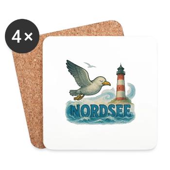Nordsee - Untersetzer (4er-Set) - Weiß - Vorne