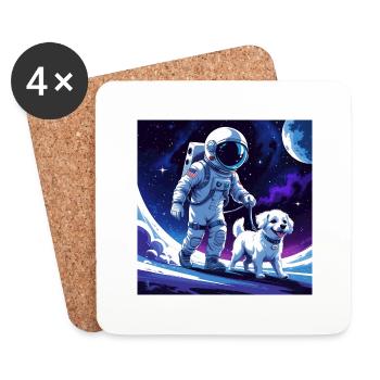 moonwalk - Coasters (set of 4) - white - Front