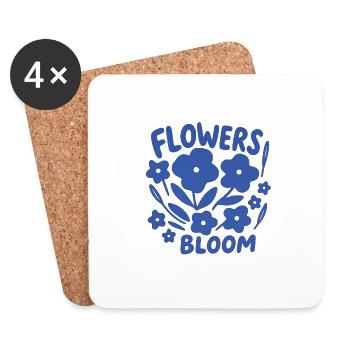 Flowers - Untersetzer (4er-Set) - Weiß - Vorne