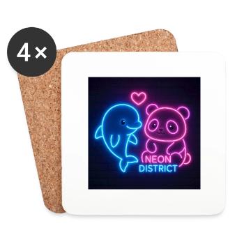 Neon Pals - Coasters (set of 4) - white - Front
