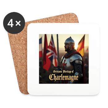Flux Dev a medieval knight from the Crusades - Untersetzer (4er-Set) - Weiß - Vorne