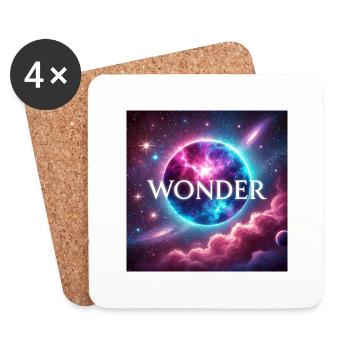 SE DEMANDER - Dessous de verre (lot de 4) - blanc - Devant