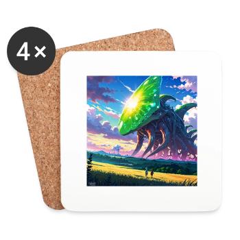 Leonardo Anime XL - Untersetzer (4er-Set) - Weiß - Vorne