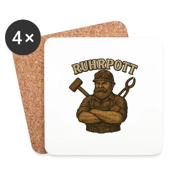 Ruhrpott - Untersetzer (4er-Set) - Weiß - Vorne