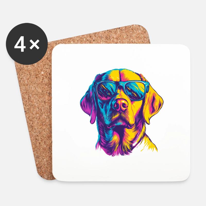 Labrador Retriever - Untersetzer (4er-Set) - Weiß