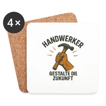 Handwerker - Gestalte die Zukunft - Untersetzer (4er-Set) - Weiß - Vorne
