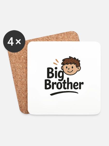 Big Brother - Coasters (set of 4) - white