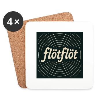Flötflöt - Untersetzer (4er-Set) - Weiß - Vorne