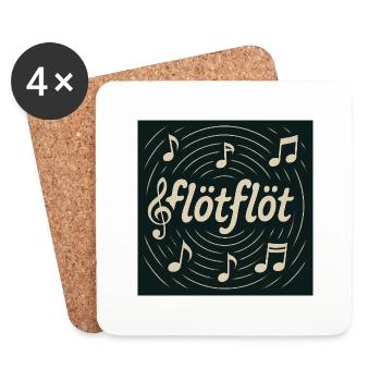 Flötflöt - Untersetzer (4er-Set) - Weiß - Vorne