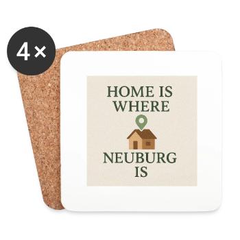 Home is where Neuburg is - Untersetzer (4er-Set) - Weiß - Vorne