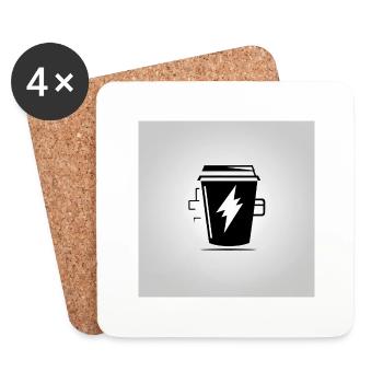 Power Brew - Untersetzer (4er-Set) - Weiß - Vorne