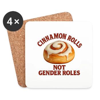 Cinnamon Rolls not Gender Roles - Coasters (set of 4) - white - Front