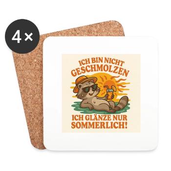 Summertime Koala - Untersetzer (4er-Set) - Weiß - Vorne