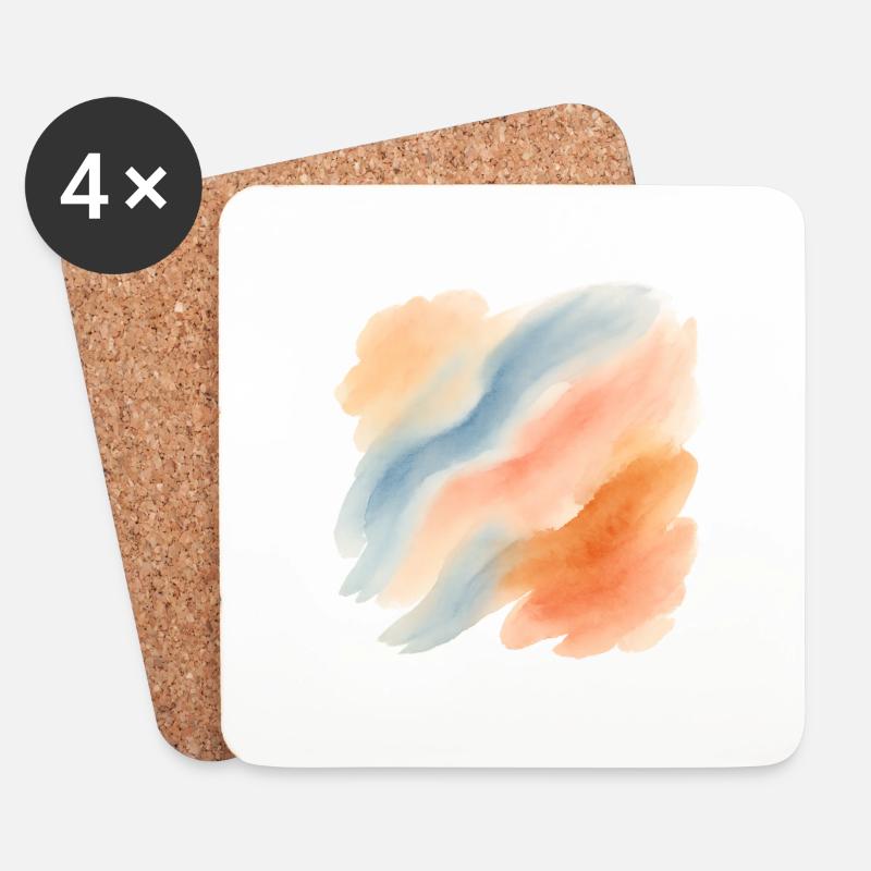 Kunst No.3 - Untersetzer (4er-Set) - Weiß