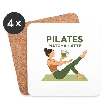Pilates Girl Matcha Latte - Untersetzer (4er-Set) - Weiß - Vorne