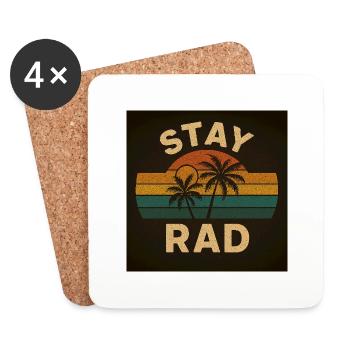 Stay rad - Dessous de verre (lot de 4) - blanc - Devant
