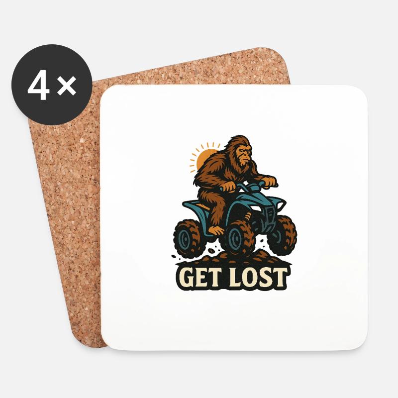 Hol dir Lost Sasquatch - Untersetzer (4er-Set) - Weiß