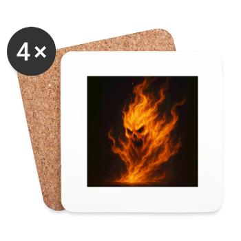 Flame Spirit - Coasters (set of 4) - white - Front