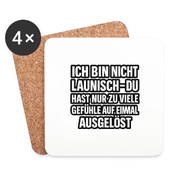 Gefühlsexplosion - Untersetzer (4er-Set) - Weiß - Vorne