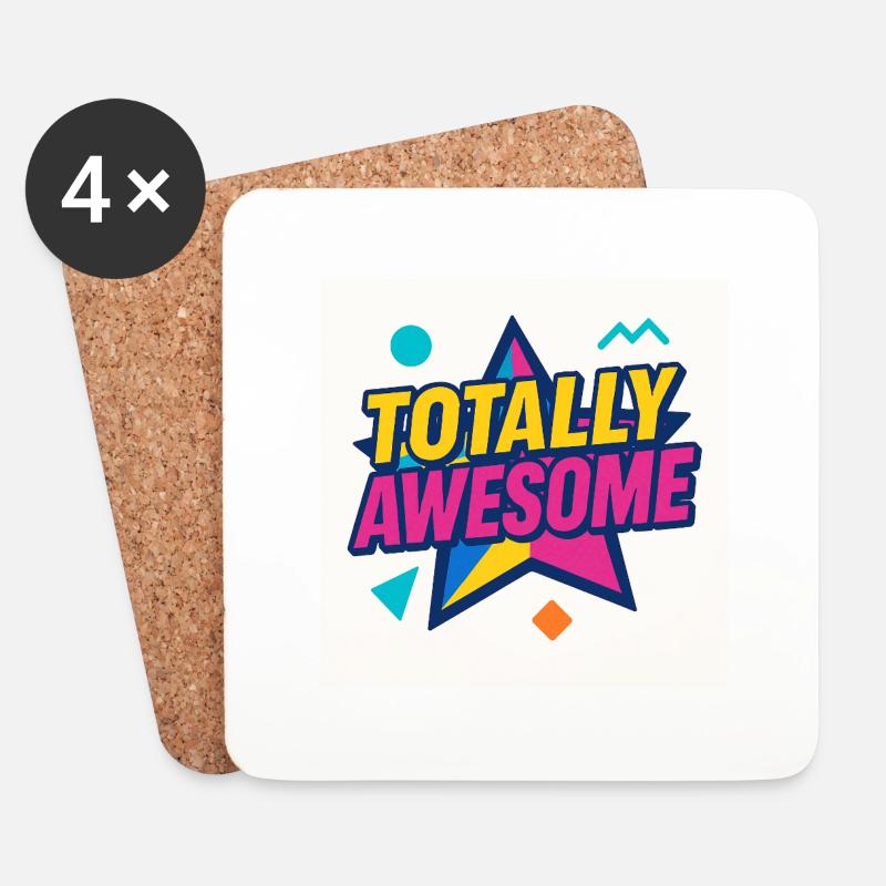 Totally Awesome – Star Power - Untersetzer (4er-Set) - Weiß