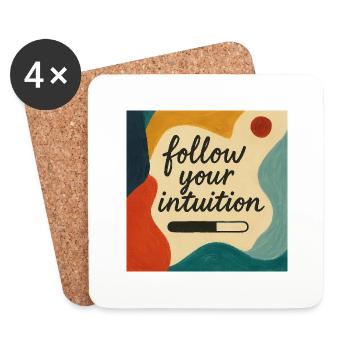 Intuition in Farbe - Untersetzer (4er-Set) - Weiß - Vorne