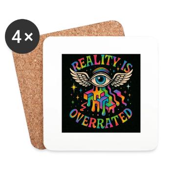 Reality is Overrated – Psy Eye Trip - Untersetzer (4er-Set) - Weiß - Vorne