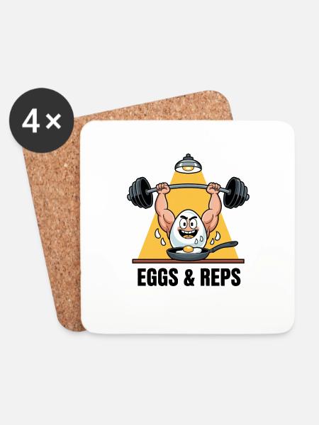 Eggs & Reps - Coasters (set of 4) - white