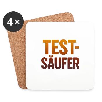 Test Saeufer - Untersetzer (4er-Set) - Weiß - Vorne